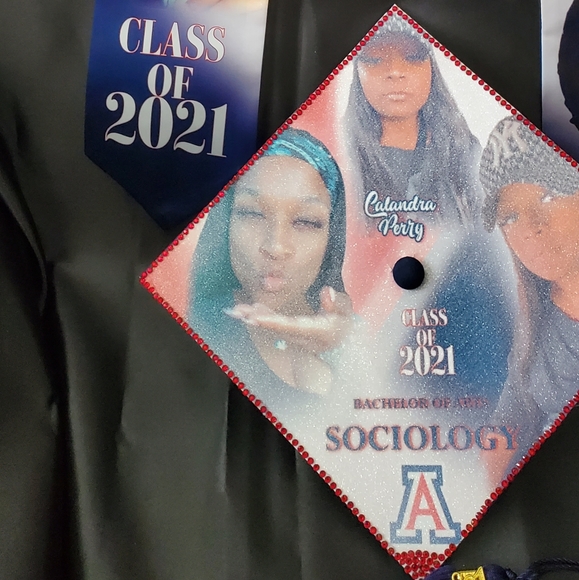 Custom Graduation Stole & Cap Topper Set - Picture 4 of 5